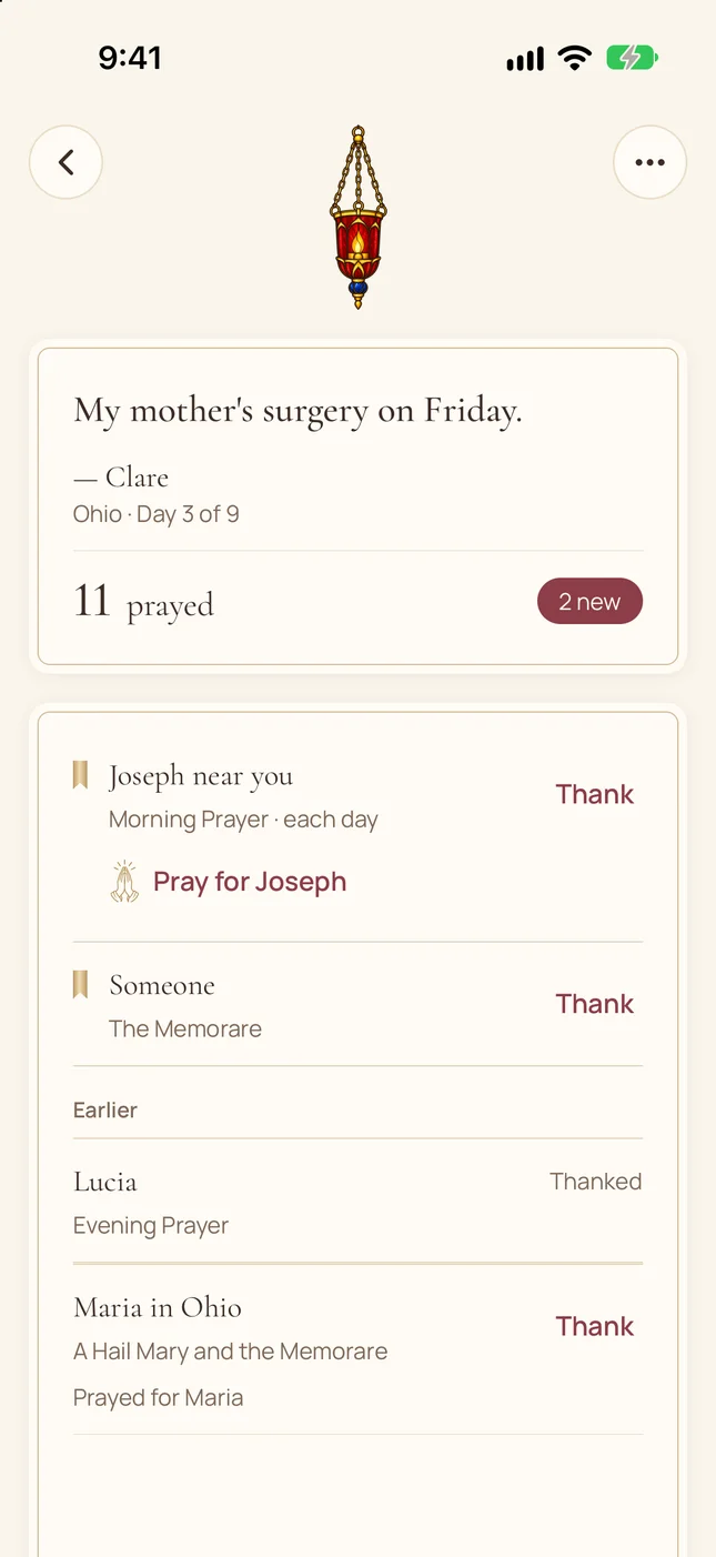 My mother's surgery on Friday: 11 prayed. Joseph near you prays each day. Thank. Pray for Joseph.